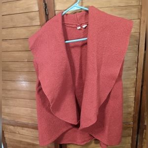 Anthropologie Moth wool vest high low cut sz M/L